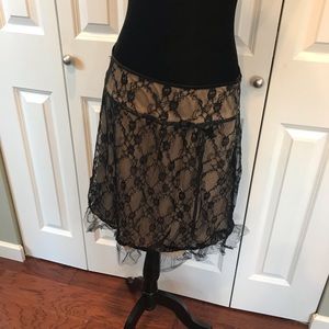 Ruby Rox Black Lace Overlay Skirt